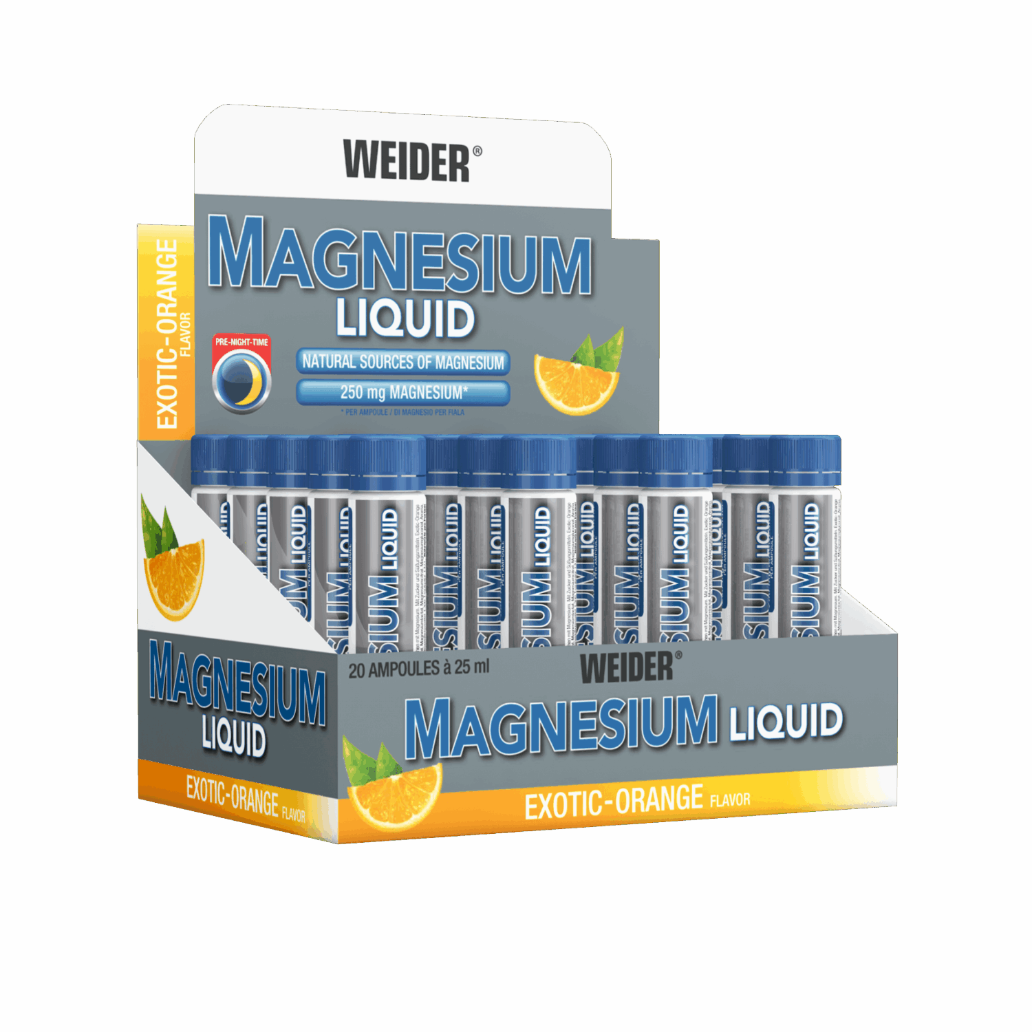 WEIDER ® Magnesium Liquid ásványi anyag pótló - 20x25 ml ampulla