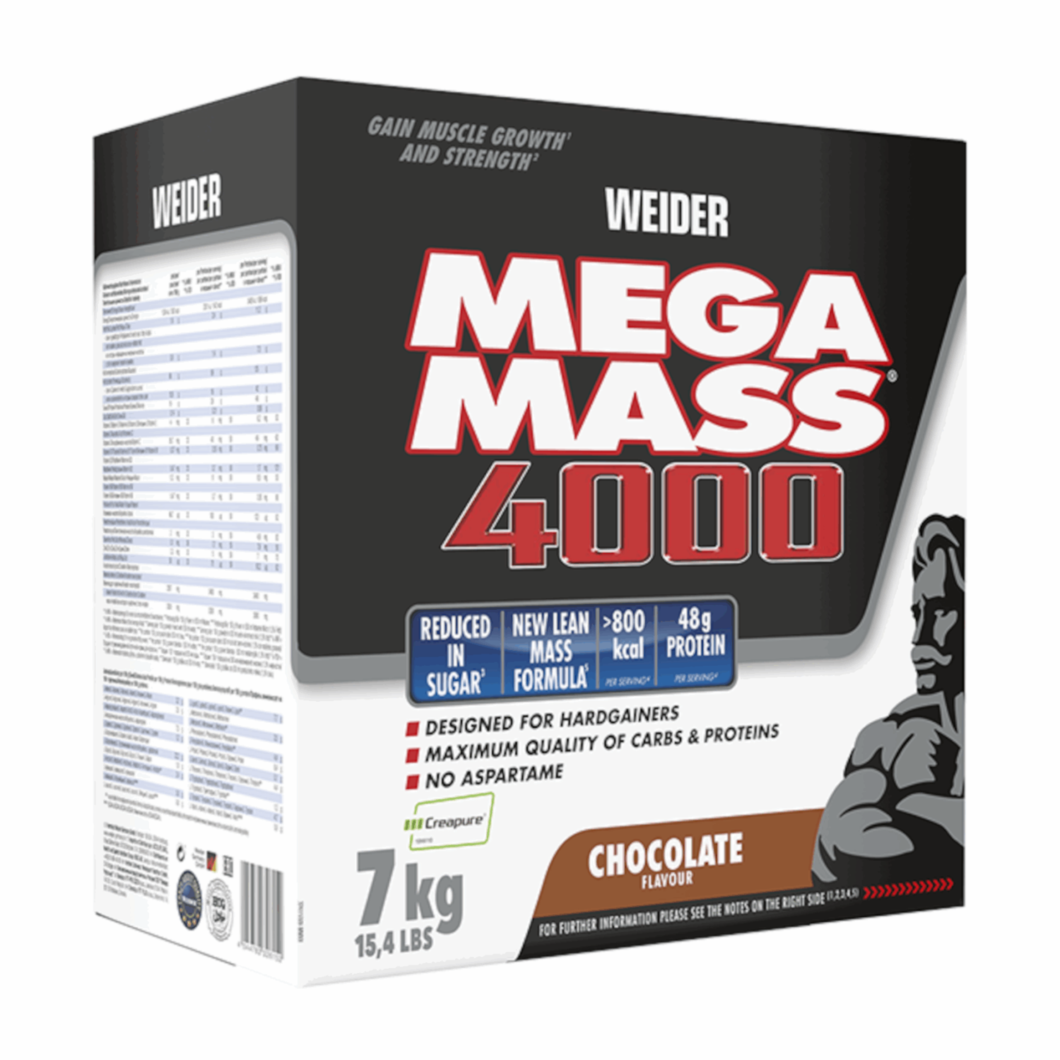 WEIDER ® Mega Mass 4000 tömegnövelő - 7kg csoki