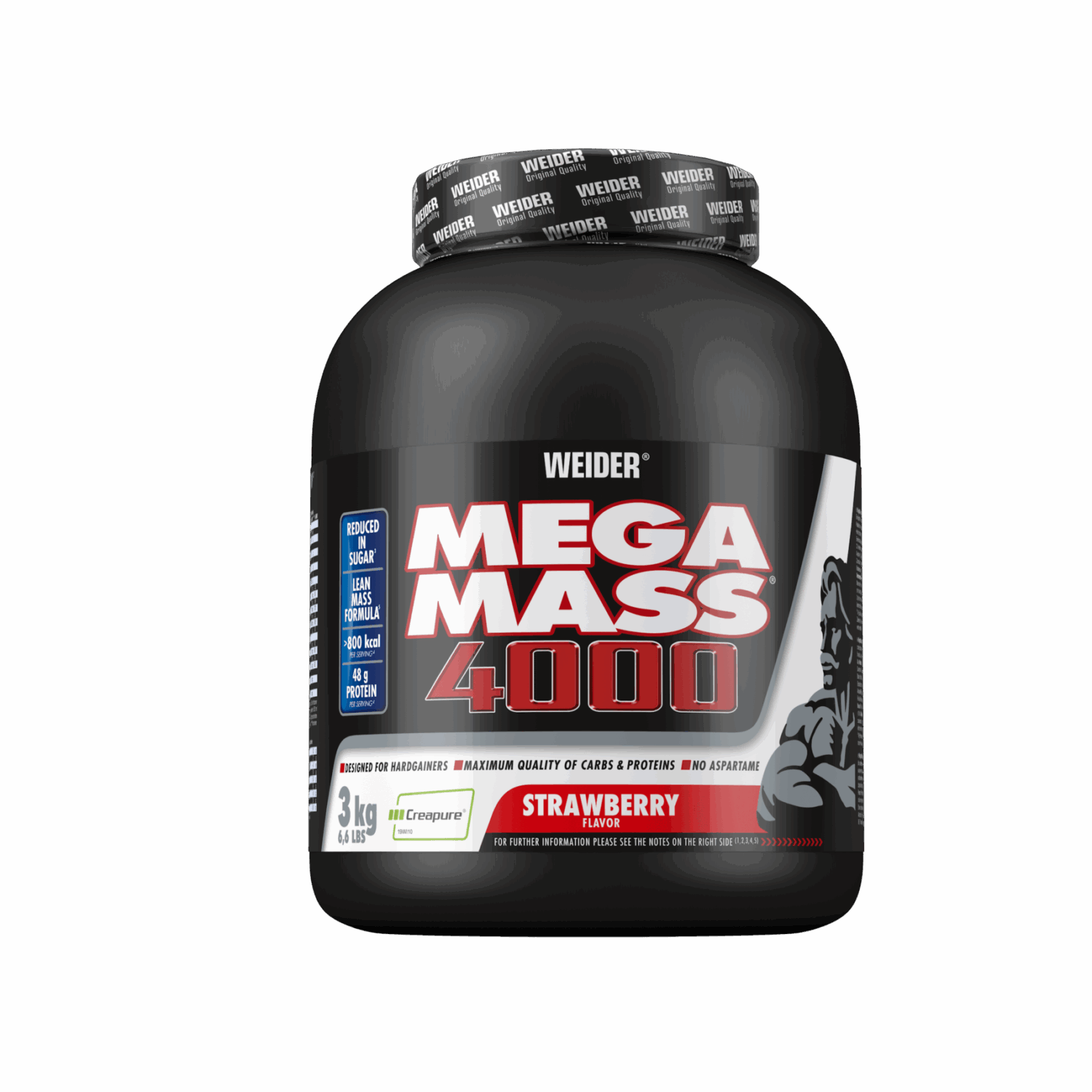 WEIDER ® Mega Mass 4000 tömegnövelő - 3kg eper