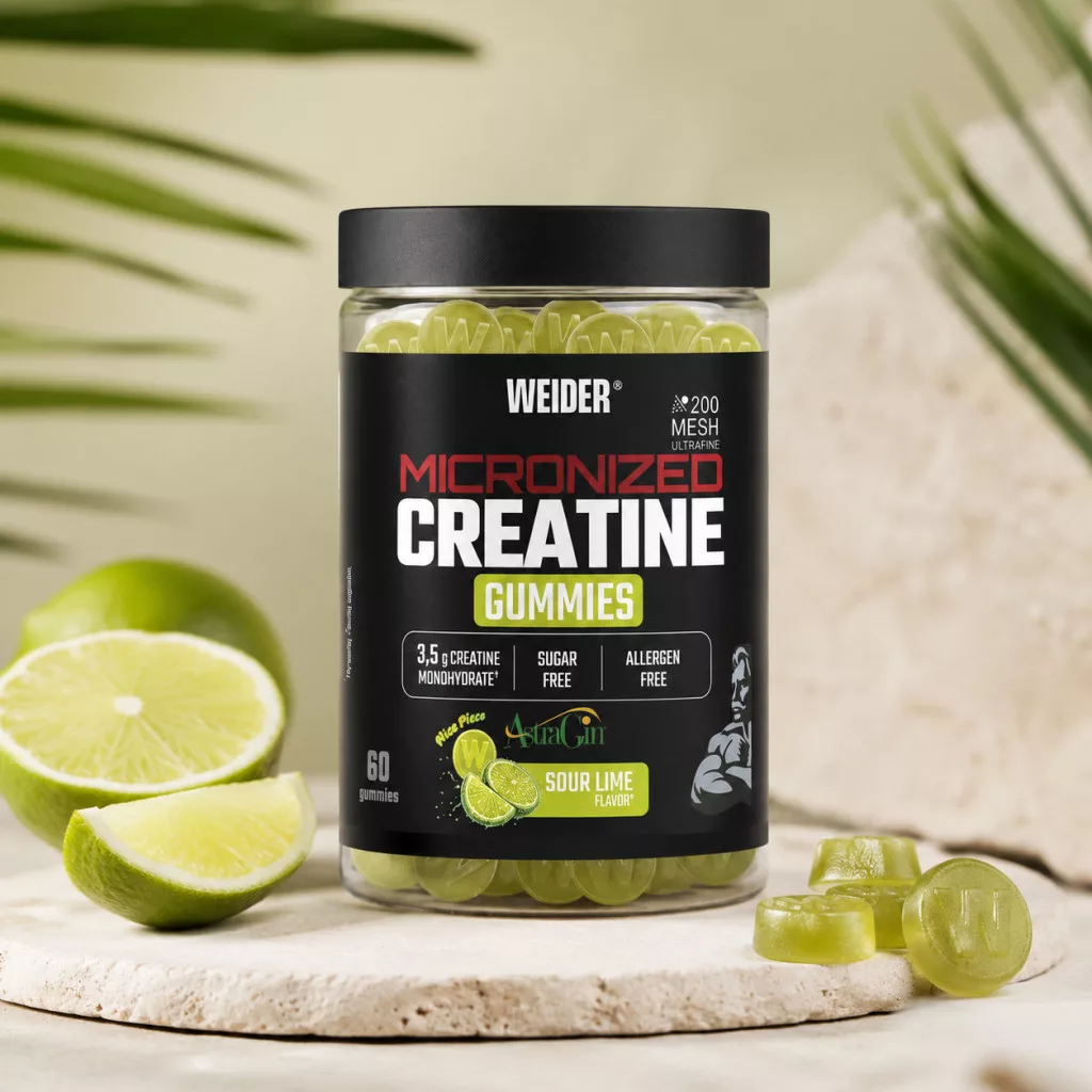 Weider Micronized Creatine Gummies Sour Lime kreatinos gumicukor