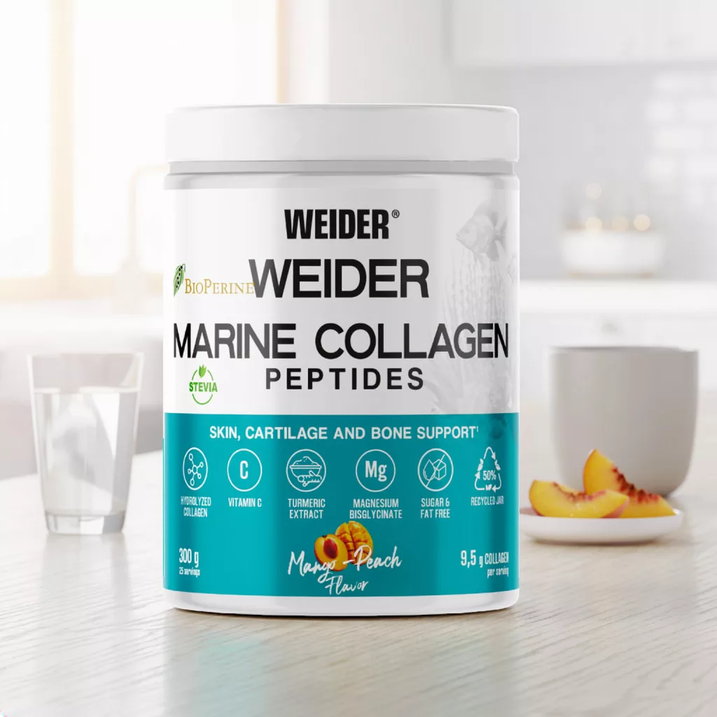 WEIDER ® Marine Collagen - Prémium Tengeri Kollagén Italpor - 300 g - mangó barack Íz - Image 2