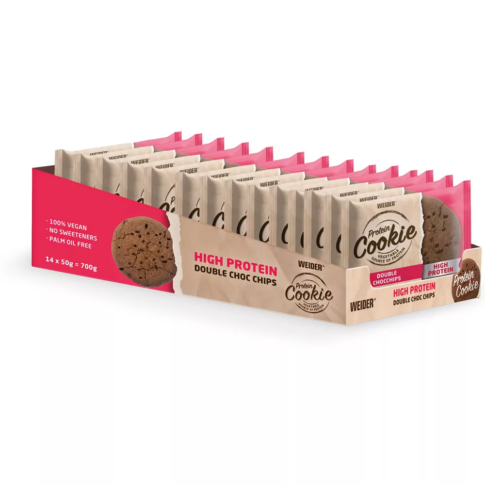 WEIDER ® Protein Vegan Cookie – Dupla csoki 14X50 g - Image 2