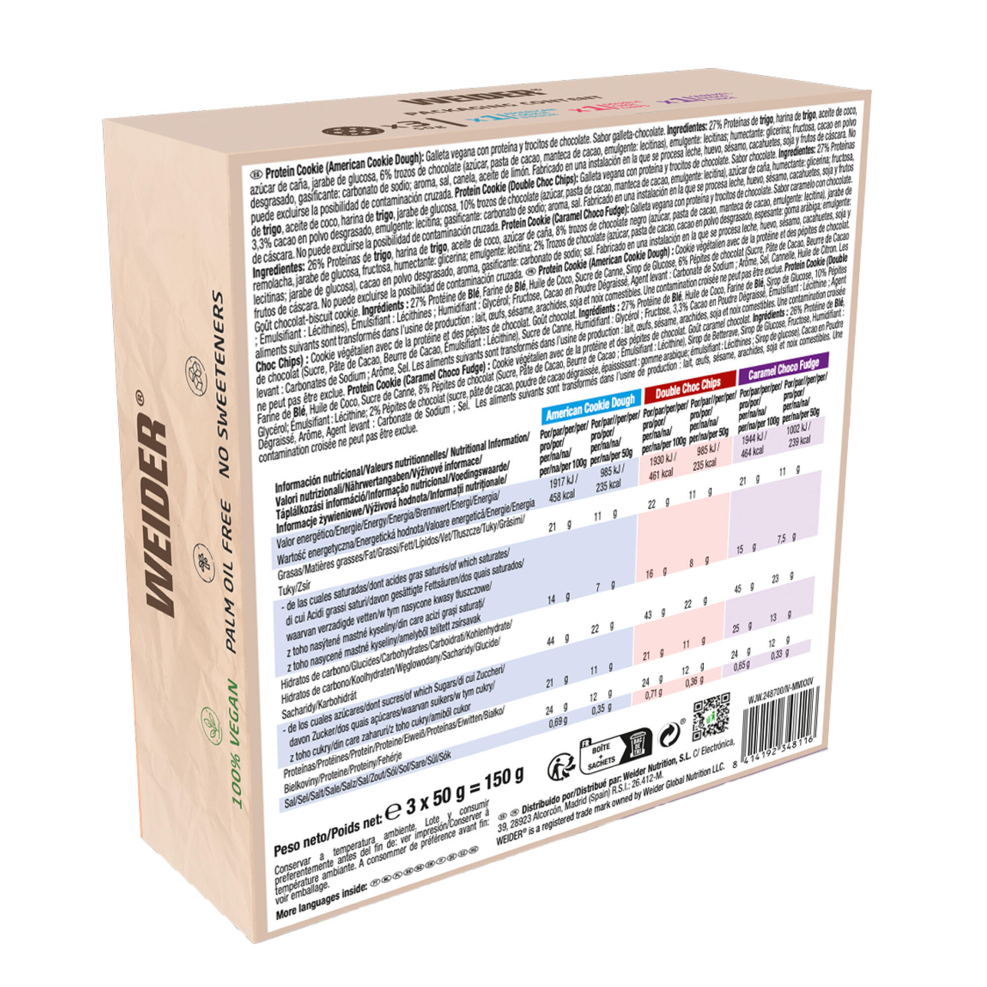 WEIDER ® Vegan Protein Cookie Mix Pack – 3 × 50 g - Image 3