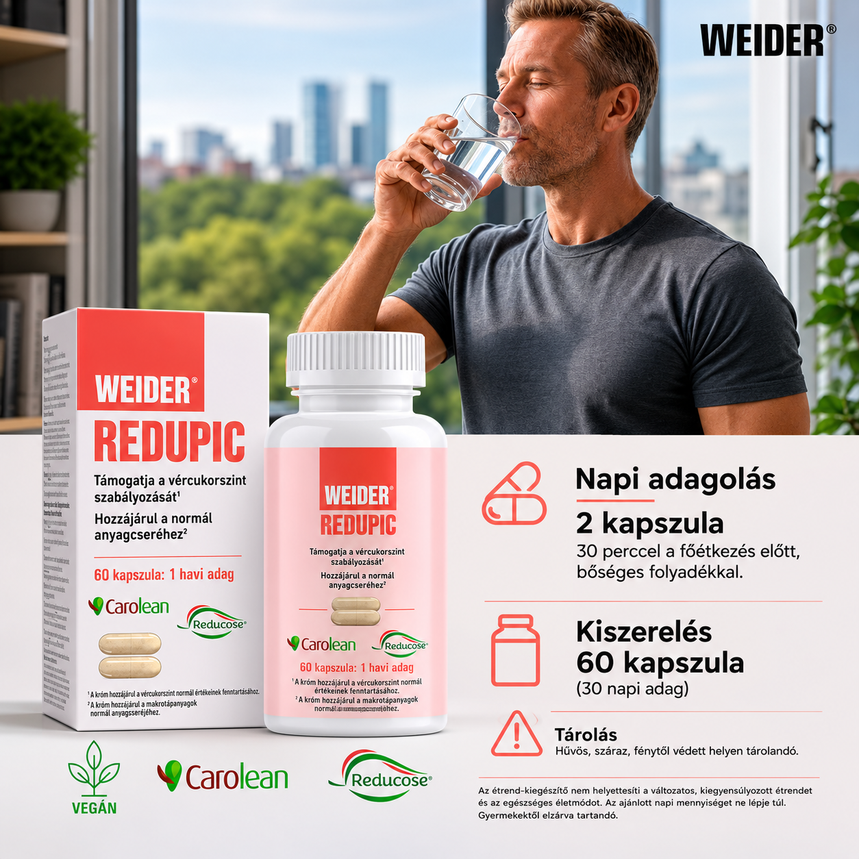 WEIDER ® Redupic Complex – Prémium étvágykontroll - 60 kapszula - Image 3